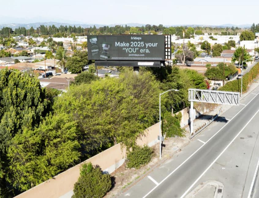 fridays bulletin billboard in los angeles out of home advertising