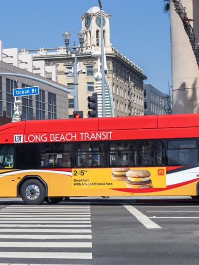 out of home bus advertising los angeles mcdonalds
