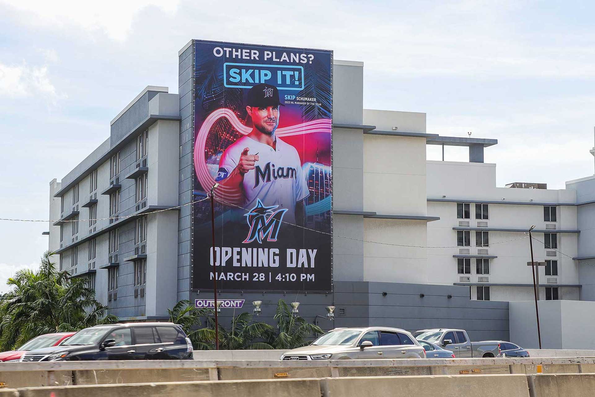 world baseball classic miami marlins digital bulletin board out of home advertising