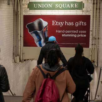 out of home transit advertising new york city subway etsy