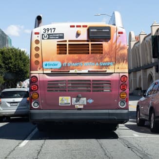 out of home bus advertising transit tinder