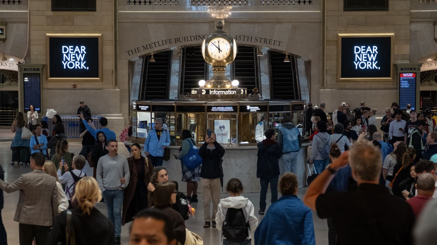 out of home advertising grand central terminal humans of new york dear new york campaign