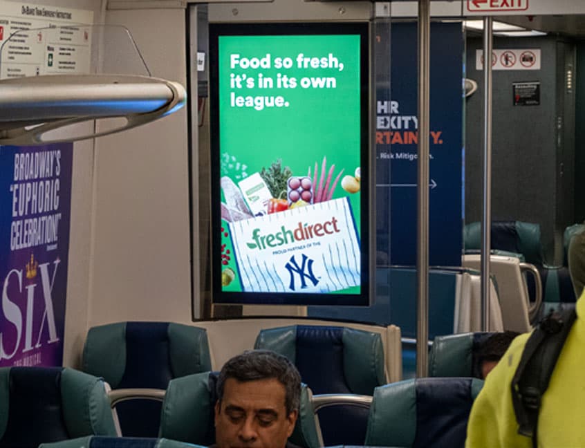 out of home transit digital subway advertising freshdirect new york city