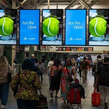 official us open sponsor jpmorgan chase digital billboard out of home advertising