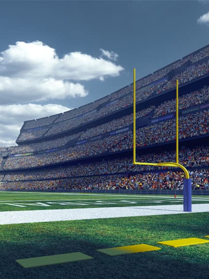 stock image of football field