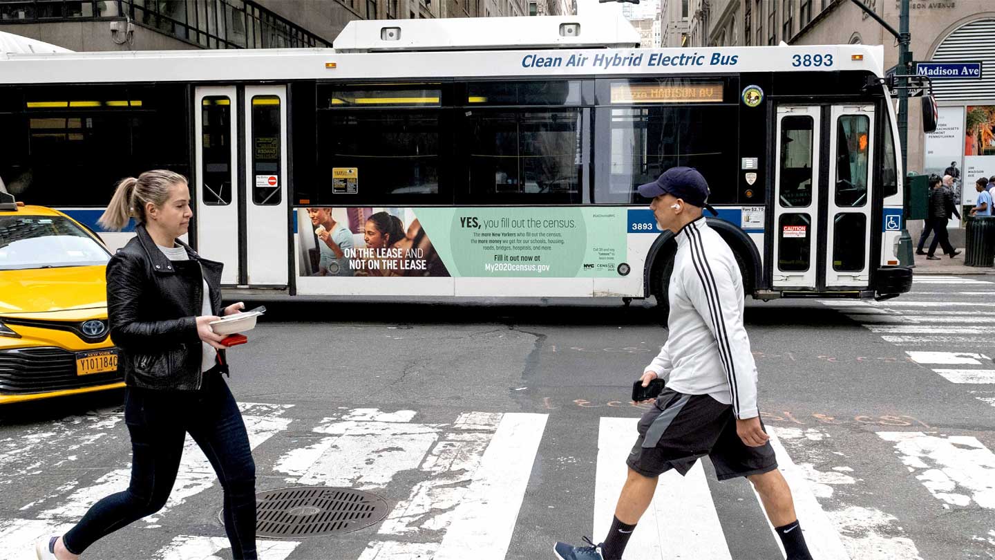 us census transit advertising bus king out of home advertising in new york city