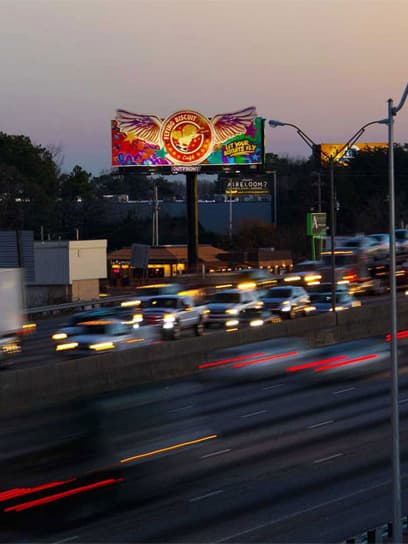 out of home advertising flying biscuit billboard