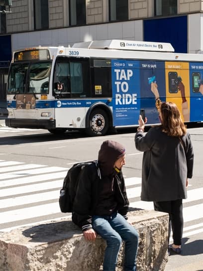 out of home transit bus advertising in new york city