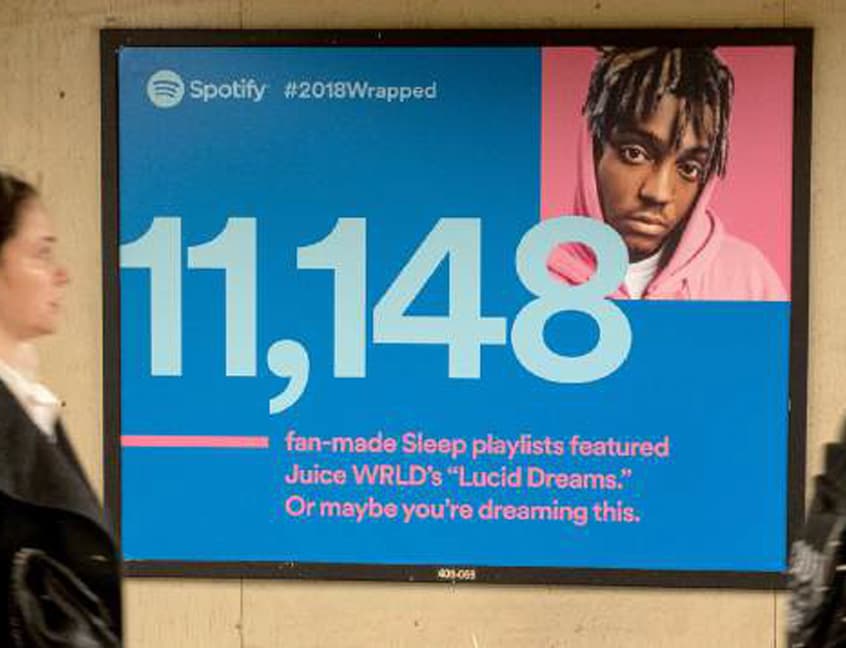 spotify wrapped transit wallscape out of home advertising