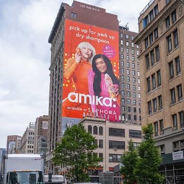 amika wallscape billboard on park avenue in new york city