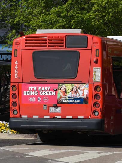 out of home advertising pgc buses