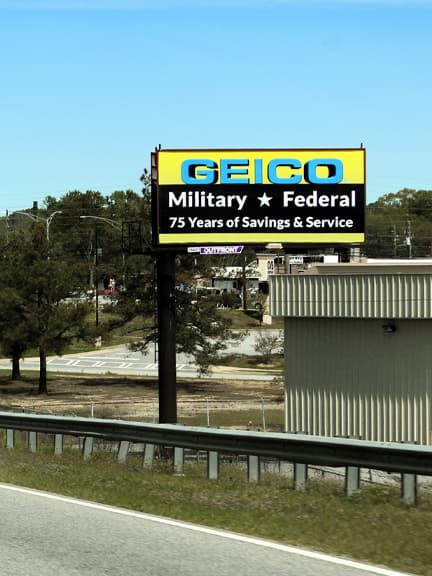 geico poster out of home advertising in columbus georgia