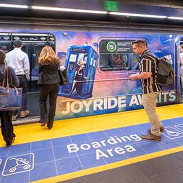 out of home subway wrap advertising new york city