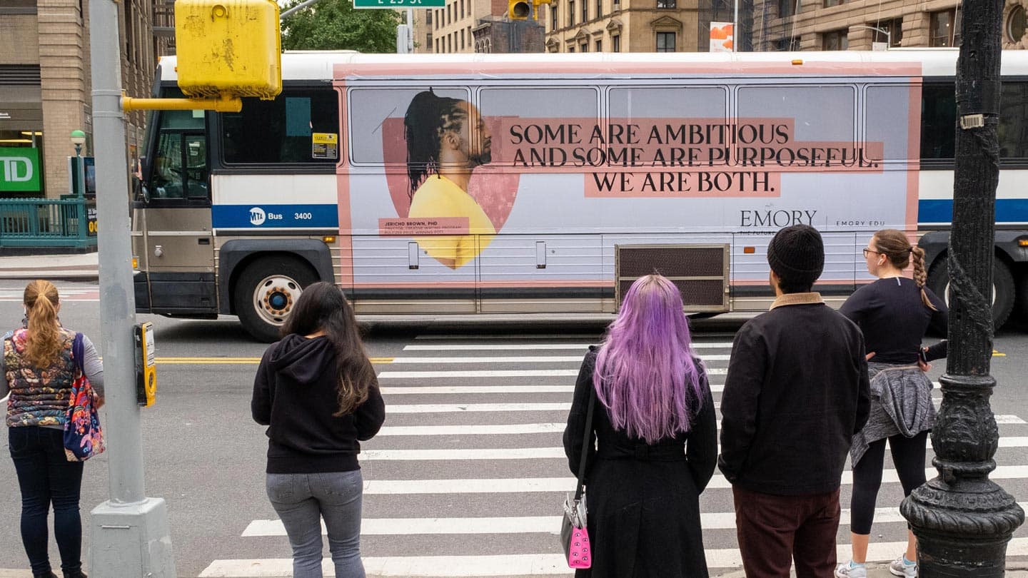 emroy university out of home advertising in new york city