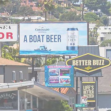 coronado brewing poster billboards in san diego out of home advertising OTT/CTV, and mobile