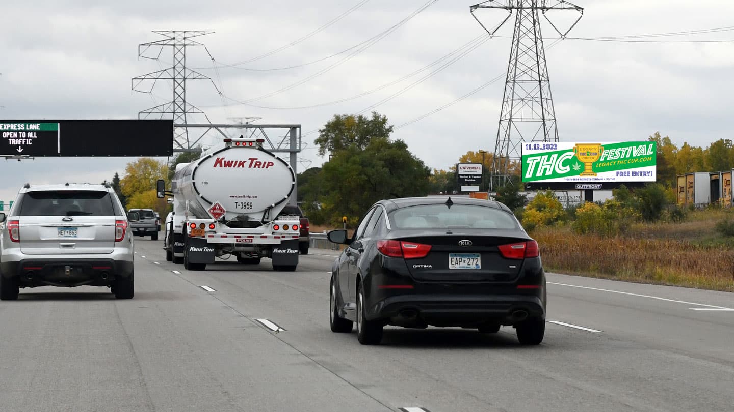 glassworks on highway billboard out of home advertising in minneapolis