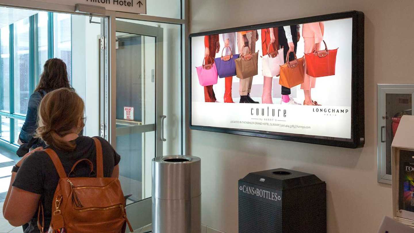 out of home static backlit panel advertising couture by hannys