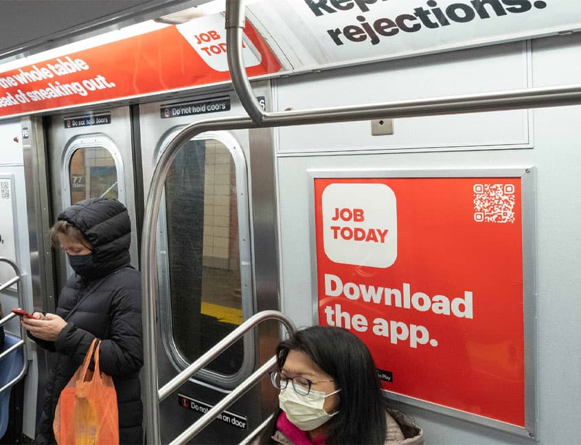 job today new york city digital liveboard out of home advertising