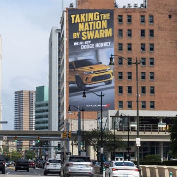 out of home billboard wall advertising detroit dodge