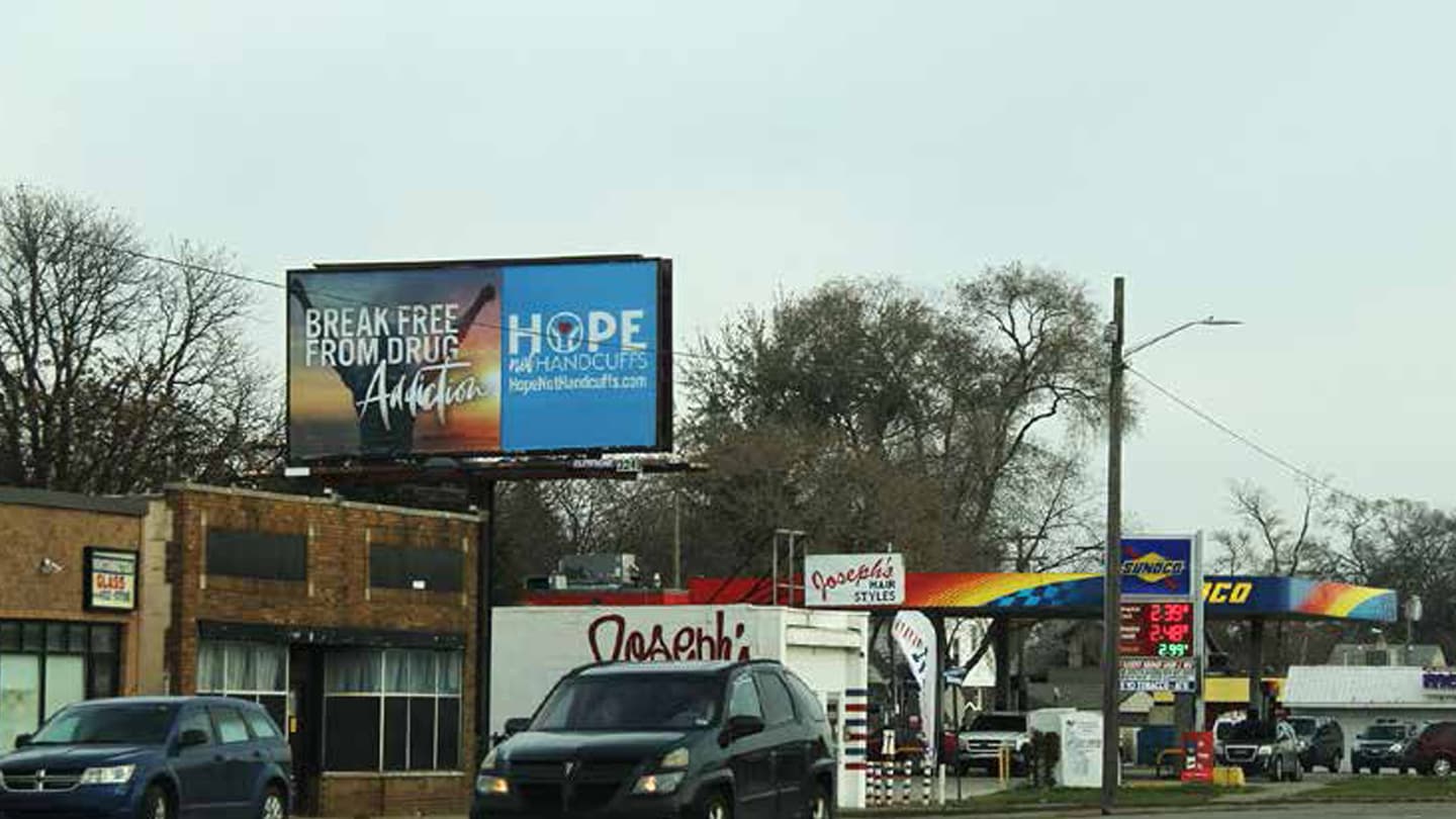 hope not handcuffs billboard out of home advertising