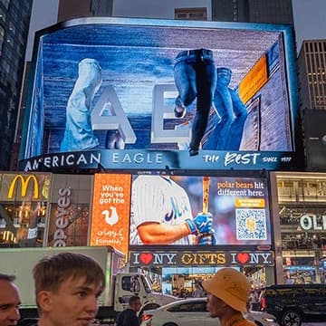 out of home digital billboard advertising new york ad week recap american eagle