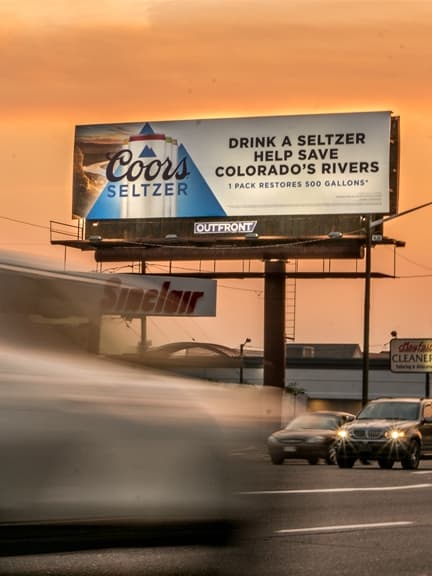 coors seltzer out of home advertising in the rocky mountains