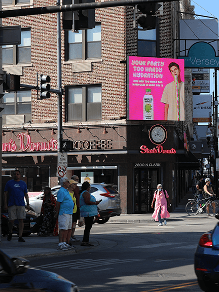 out of home digital billboard advertising day partying