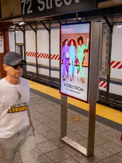 out of home advertising liveboards nordstrom rack