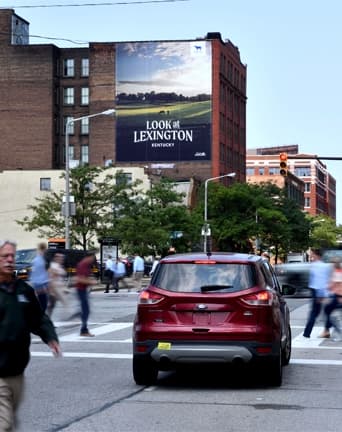 team kentucky out of home wallscape advertising in cleveland ohio