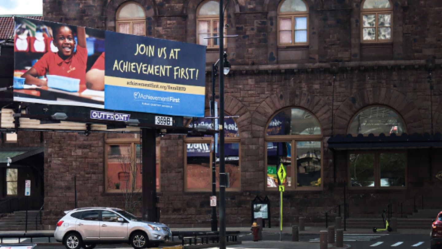 achievement first billboard out of home advertising