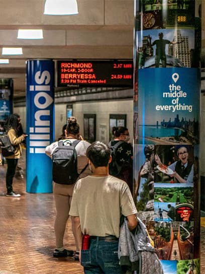 out of home advertising illinois tourism subway