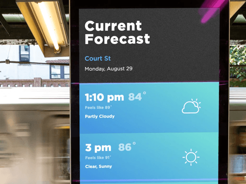 out of home digital street furniture advertising new york city