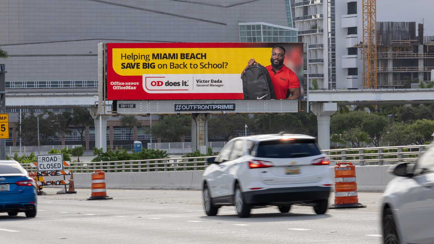 office depot back to school digital out of home advertising billboard