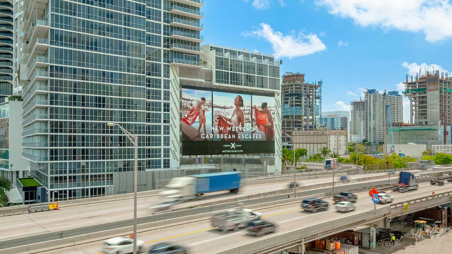 out of home billboard advertising miami florida celebrity cruises