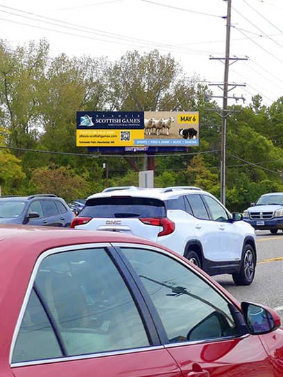out of home billboard advertising scottish games