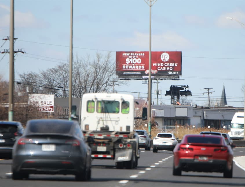 wind creek casino bulletin billboard in chicago out of home advertising