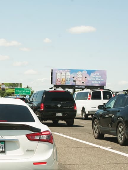 highway billboard out of home advertising for dairy clover
