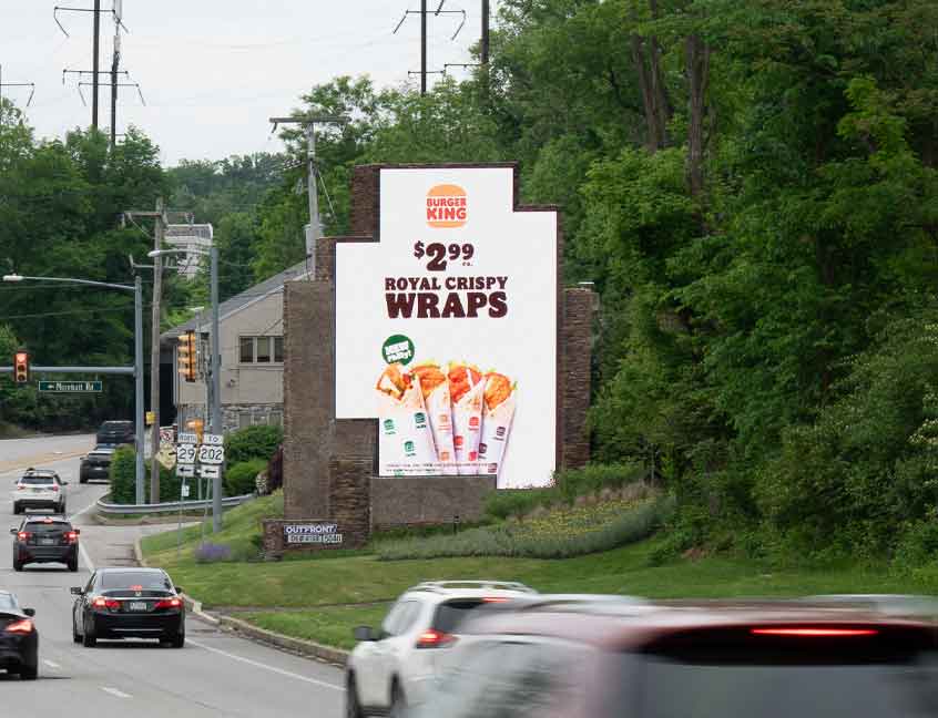 out of home digital billboard advertising philadelphia burger king
